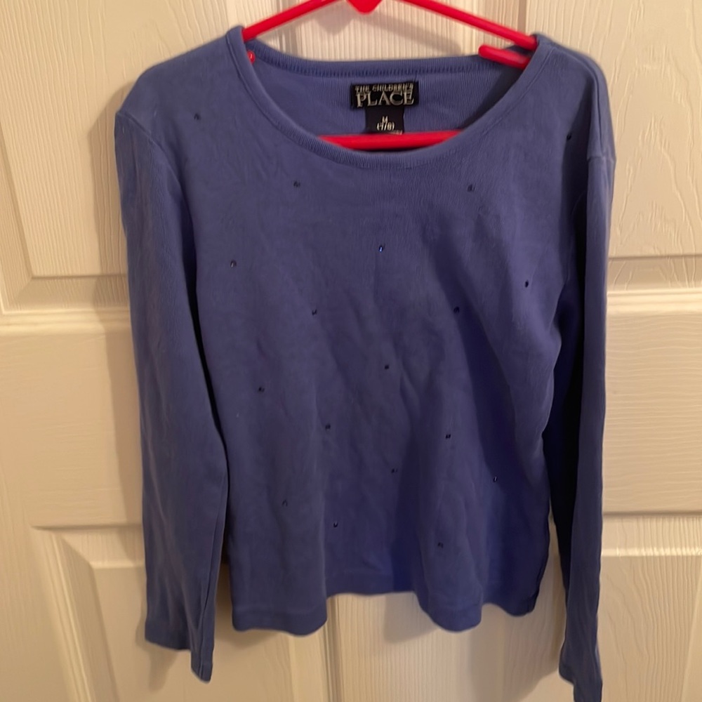 Y2k TCP top girls blue M medium 7 8 embellished sequins